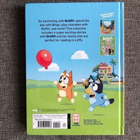 Moose Bluey 5 Minute Stories Hardcover Book Bedtime Kids Baby Book - Picture 2 of 12